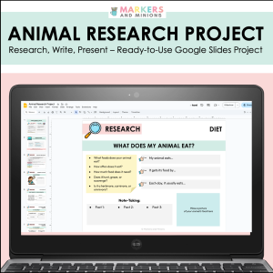 Animal Research Report Project | Google Slides + Listening Booklet
