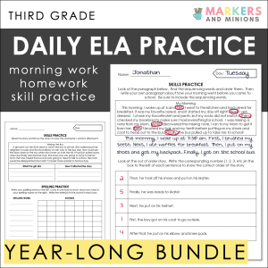 Comprehension Passages With Questions BUNDLE (Benchmark Advance, Third Grade)